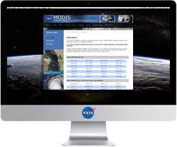computer image link that takes you to publications archive on MODIS website